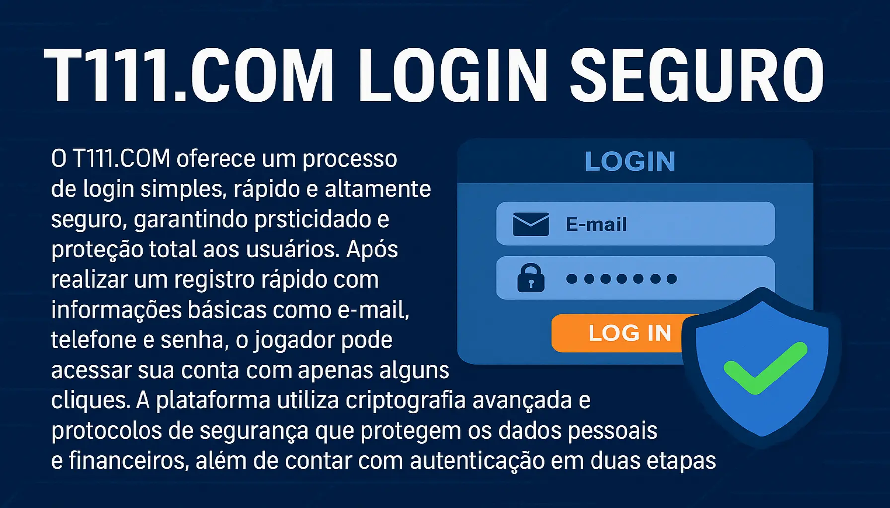 Login no Cassino T111.COM